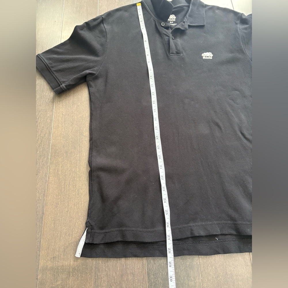 Roots Mens Black Polo Short Sleeve Shirt Size S 100% Cotton Business Casual - Picture 10 of 10